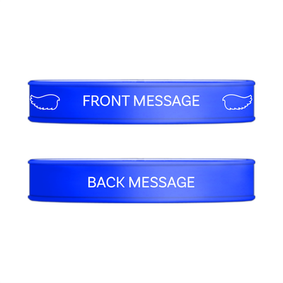 Show details for Blue and White Wings Wristband