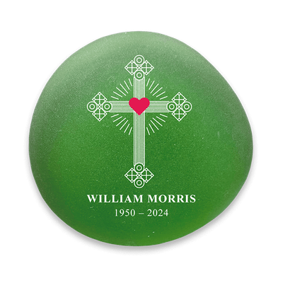 Show details for Frosted Cross Memorial Magnets