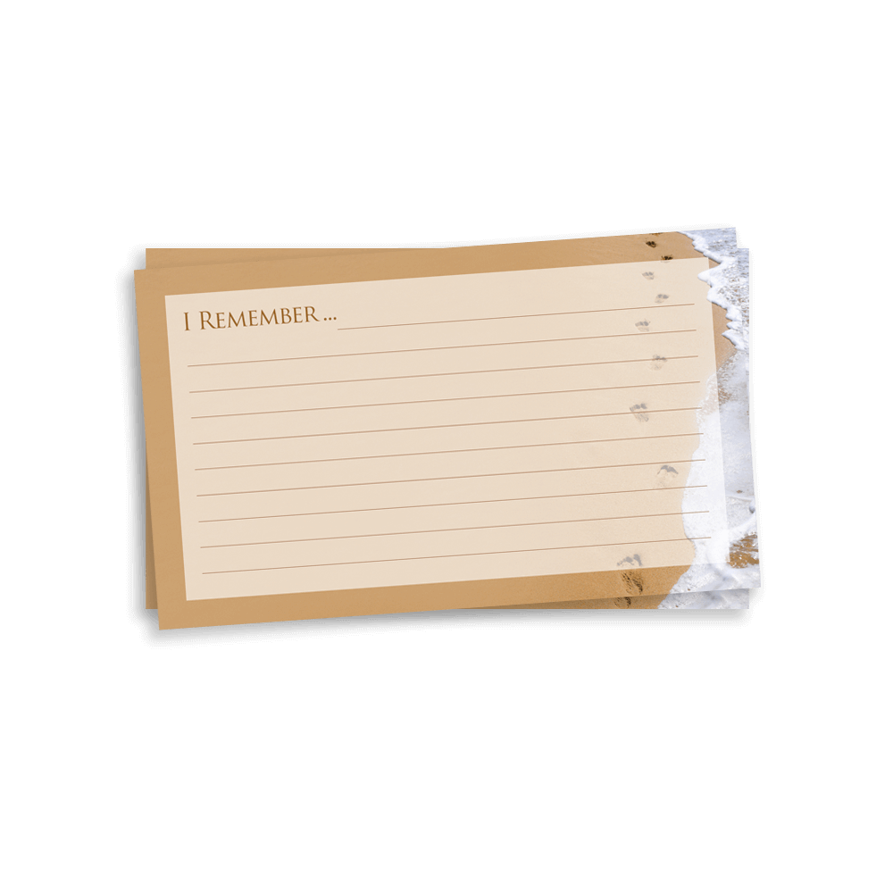 Show details for Foot Prints Remember Card