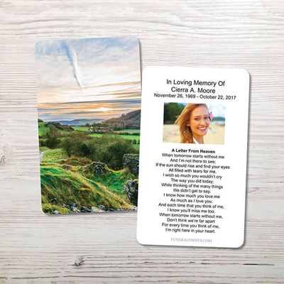 Show details for Irish Landscape Memorial Card