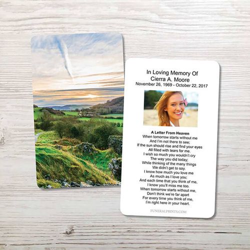 Show details for Irish Landscape Memorial Card