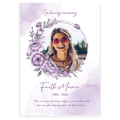Show details for Purple Floral Announcement