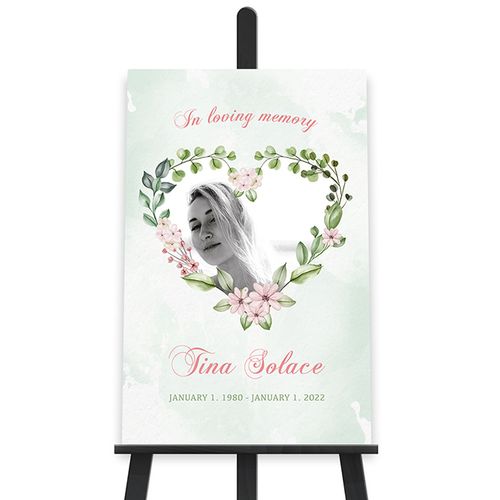 Show details for Heart Floral Poster