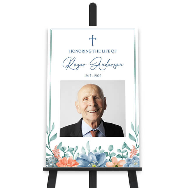 Show details for Multi Floral Religious Poster