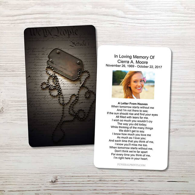 Show details for Dog Tags Memorial Card