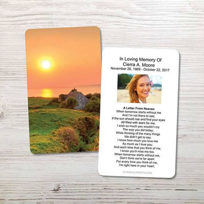 Show details for Irish Cottage Memorial Card