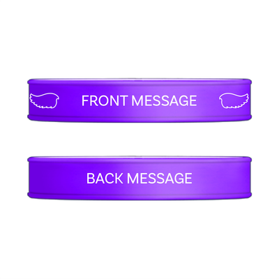 Show details for Purple and White Wings Wristband