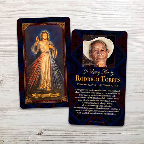 Show details for Jesus In You I Trust English Memorial Card