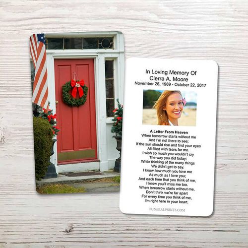 Show details for Christmas Wreath Memorial Card