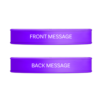 Show details for Purple and White Classic Wristband