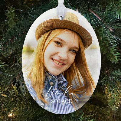 Show details for Bokeh Oval Ornament
