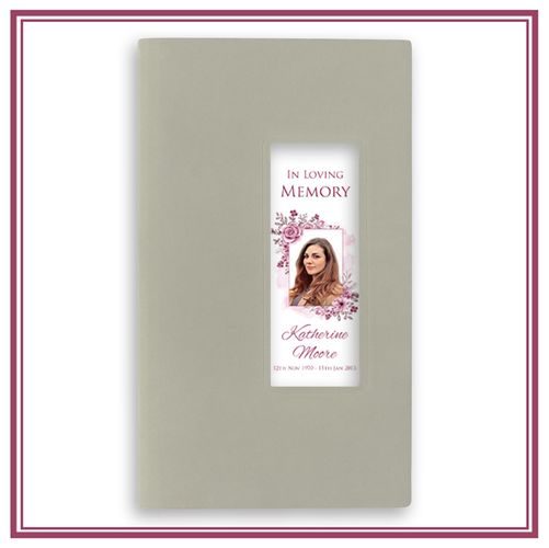 Show details for Pink Floral Guest Book - Gray