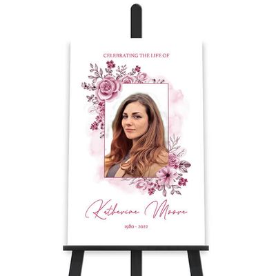 Show details for Pink Floral Memorial Package