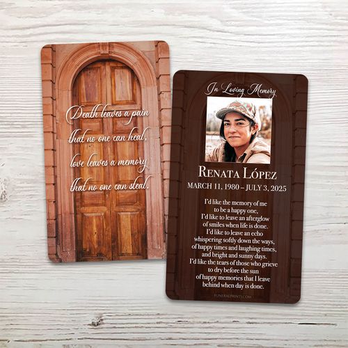 Show details for A Memory No One Can Steal Quote Memorial Card