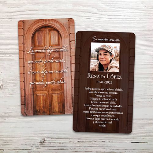 Show details for Door Spanish Memorial Card