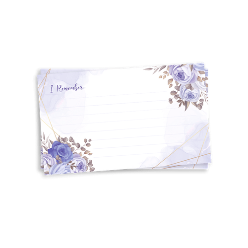 Show details for Purple Gold Floral Remember Card