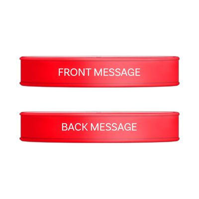 Show details for Red and White Classic Wristband