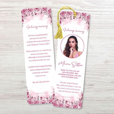 Show details for Pink Floral Border Memorial Package