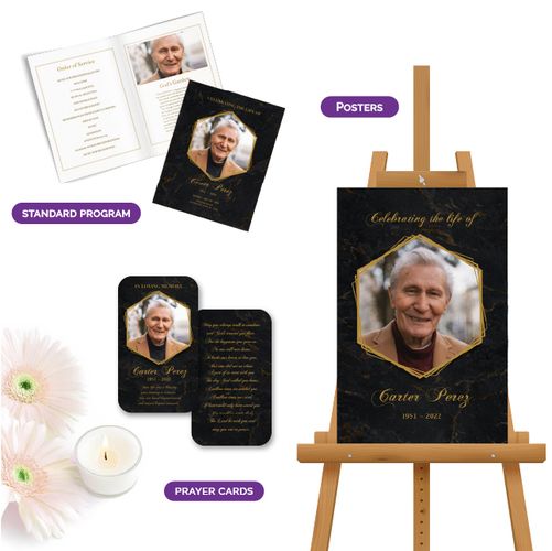 Show details for Black Marble Memorial Package