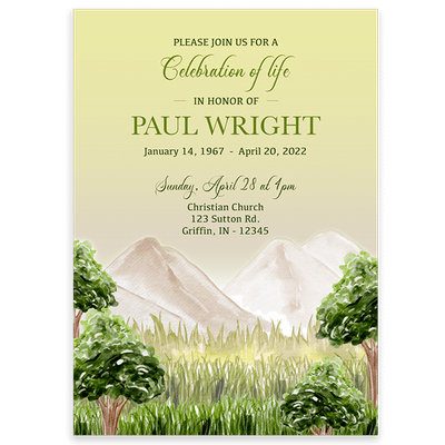 Show details for Tree Watercolor Invitation