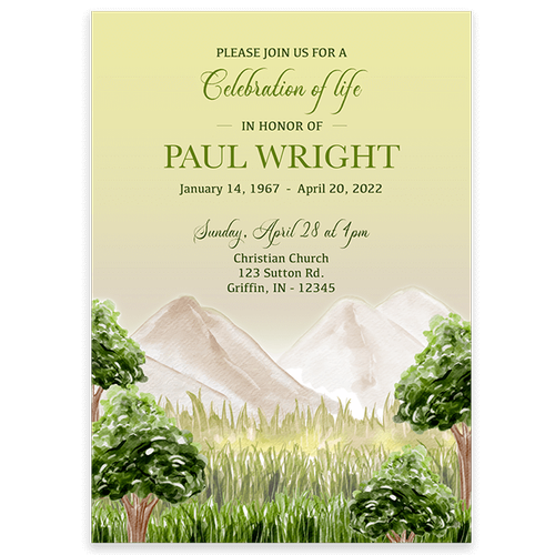 Show details for Tree Watercolor Invitation