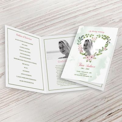 Show details for Heart Floral Premium Program (8.5x11)