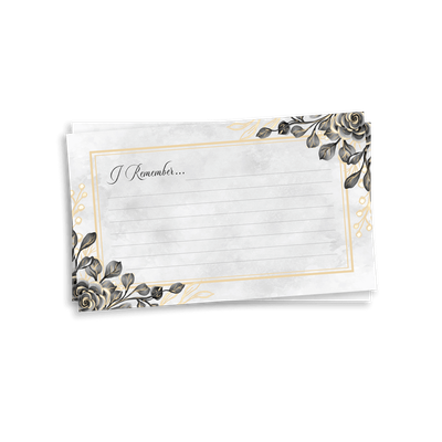 Show details for Black Gold Floral Remember Card