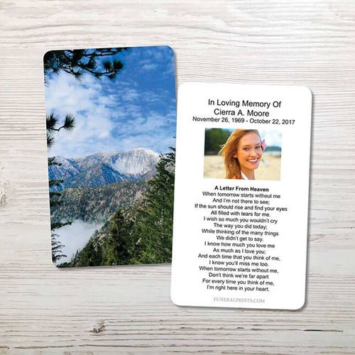 Show details for Mountains Memorial Card
