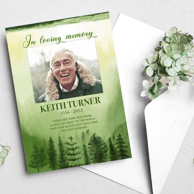Show details for Green Scenery Watercolor Announcement