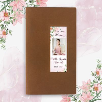 Show details for Pink Gold Floral Memorial Package