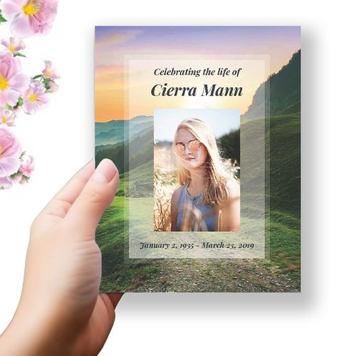 Show details for Mountain Rainbow Funeral Program 