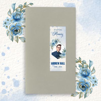 Show details for Blue Floral Memorial Package