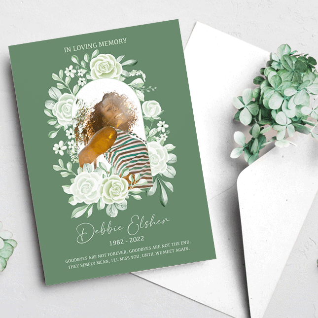 Show details for Sage Floral Announcement