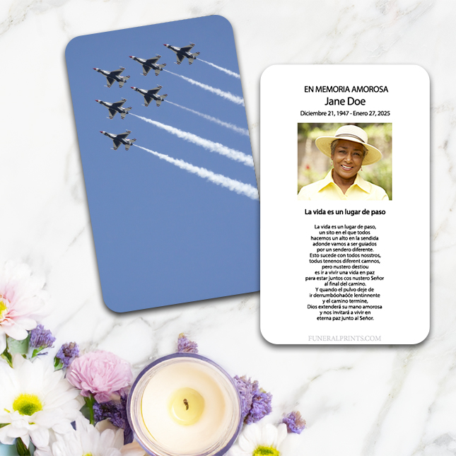 Show details for United States Air Force Spanish Prayer Card
