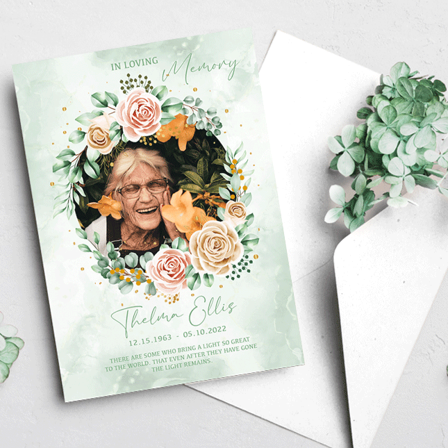 Show details for Multi Gold Floral Announcement